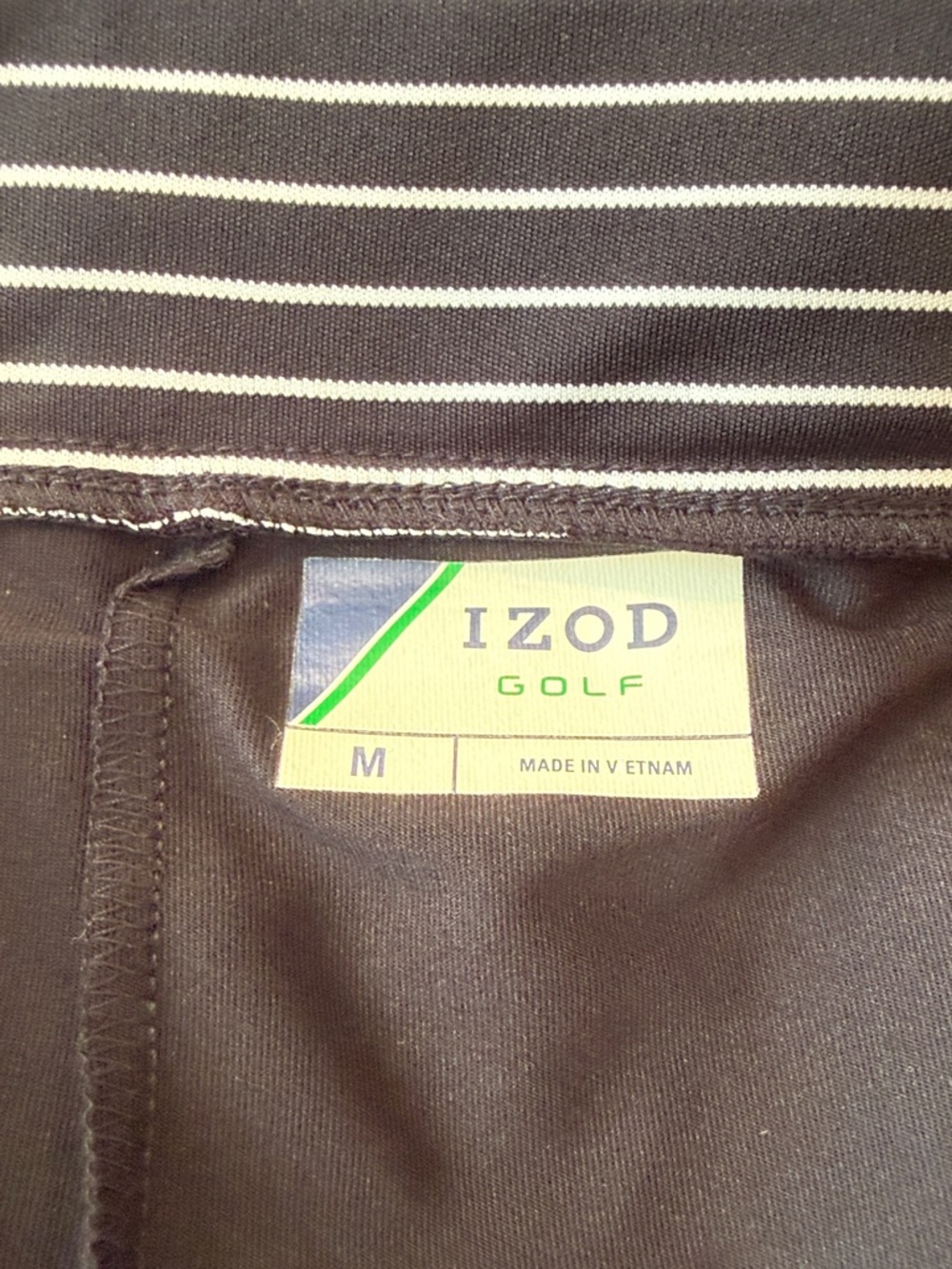 *Izod Golf Bundle Polo Shirt V-Neck Tops Skirt Black White Stripe Skort Medium - Picture 6 of 8
